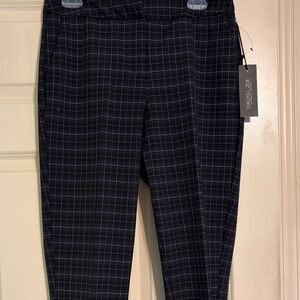 Rachel Zoe Dark Blue Plaid Pants
